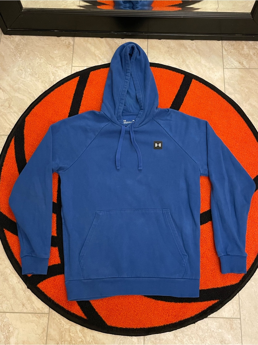 🌀Under Armour Men’s Rival Fleece Pullover Hoodie Electric Blue🌀-Size Small